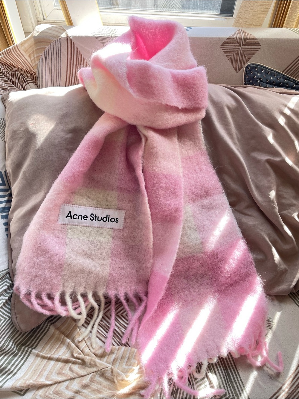 Acne Studios Color Check Scarf.